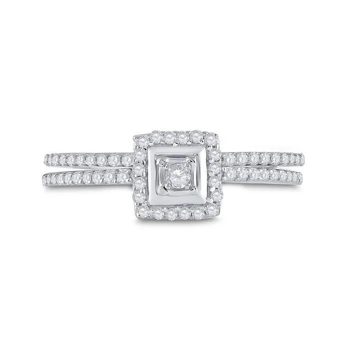 Rings gndatlanta 14k White Gold Round Diamond Slender Bridal Wedding Ring Set 13 Cttw Rings gndatlanta 14k White Gold Round Diamond Slender Bridal Wedding Ring Set 13 Cttw