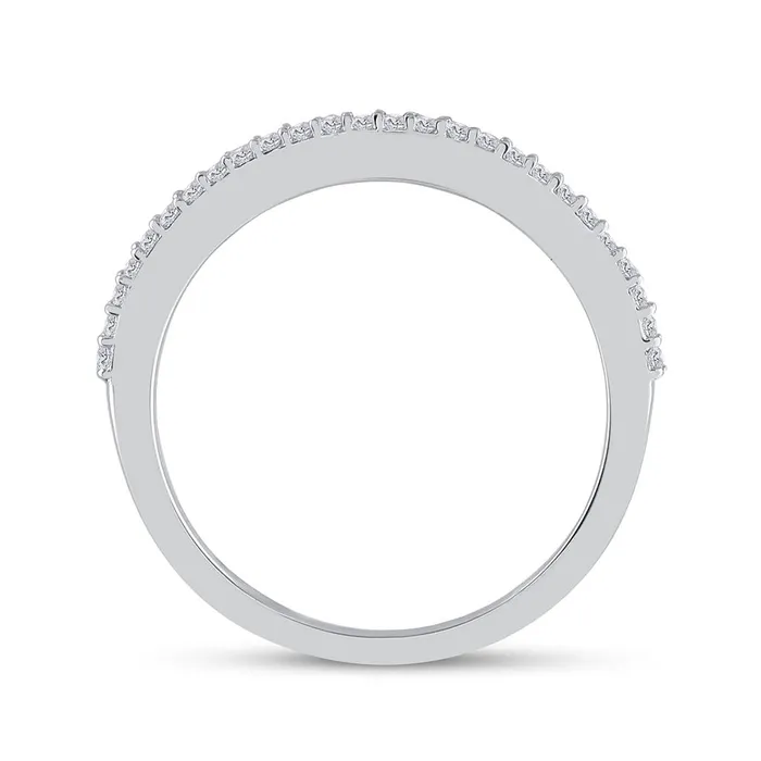 Rings gndatlanta 14k White Gold Round Diamond Slender Bridal Wedding Ring Set 13 Cttw