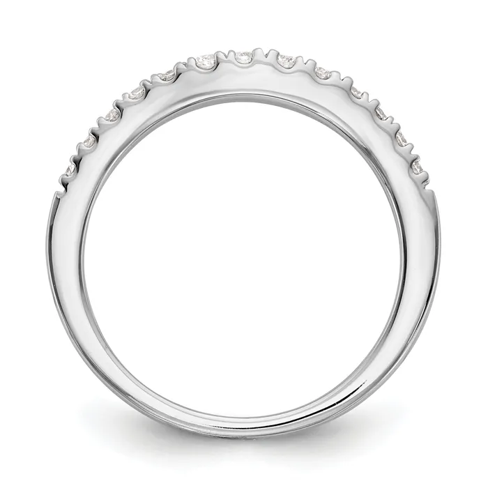 Rings Goldia 038ct CZ Solid Real 14K White Gold Wedding Wedding Band Ring