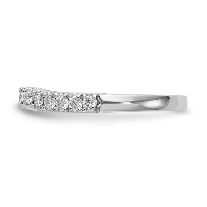 Rings Goldia 038ct CZ Solid Real 14K White Gold Wedding Wedding Band Ring