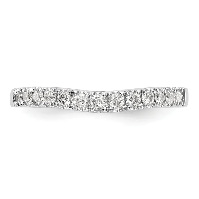 Rings Goldia 038ct CZ Solid Real 14K White Gold Wedding Wedding Band Ring