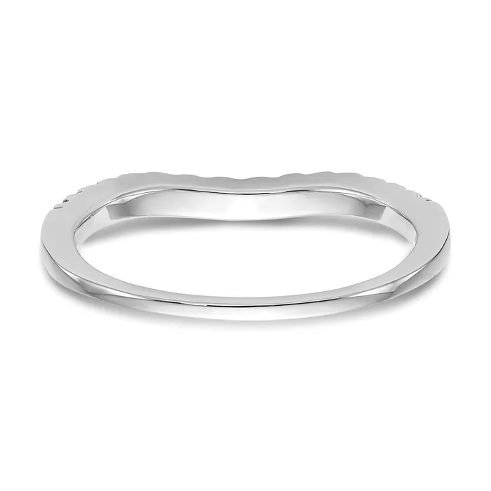 Rings Goldia 038ct CZ Solid Real 14K White Gold Wedding Wedding Band Ring