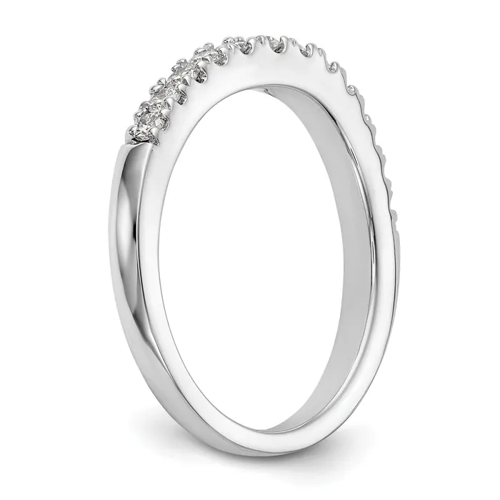 Rings Goldia 038ct CZ Solid Real 14K White Gold Wedding Wedding Band Ring