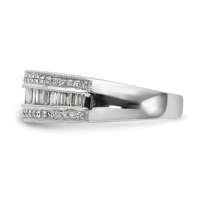 Rings Goldia 075ct CZ Solid Real 14K White Gold Wedding Band Ring