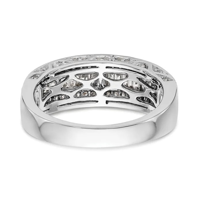 Rings Goldia 075ct CZ Solid Real 14K White Gold Wedding Band Ring
