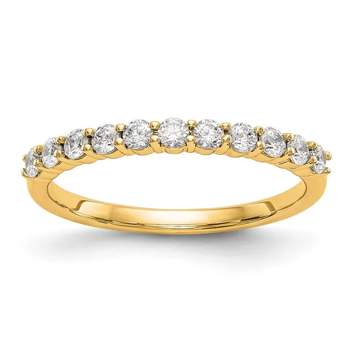 Rings Goldia 14K Yellow Gold 11Stone Real Diamond Band