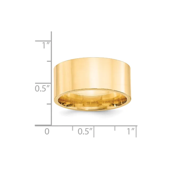 Rings Goldia Solid 10K Yellow Gold 10mm Standard Flat Comfort Fit MensWomens Wedding Band Ring Size 14 Rings Goldia Solid 10K Yellow Gold 10mm Standard Flat Comfort Fit MensWomens Wedding Band Ring Size 14
