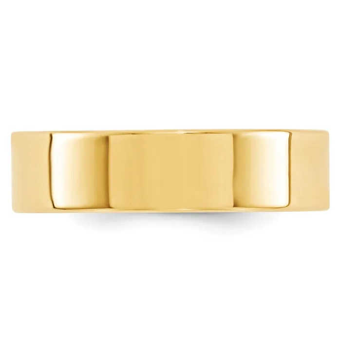 Rings Goldia Solid 10K Yellow Gold 6mm Standard Flat Comfort Fit MensWomens Wedding Band Ring Size 95