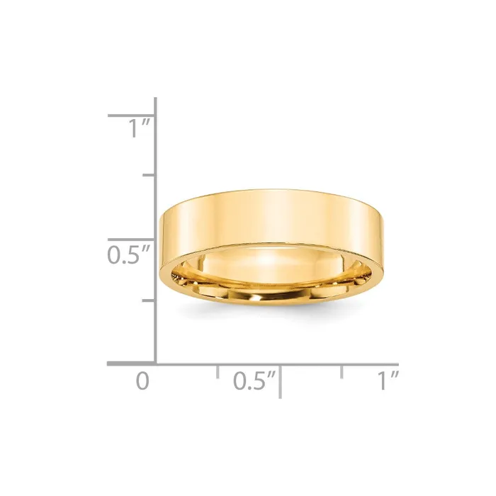 Rings Goldia Solid 10K Yellow Gold 6mm Standard Flat Comfort Fit MensWomens Wedding Band Ring Size 95