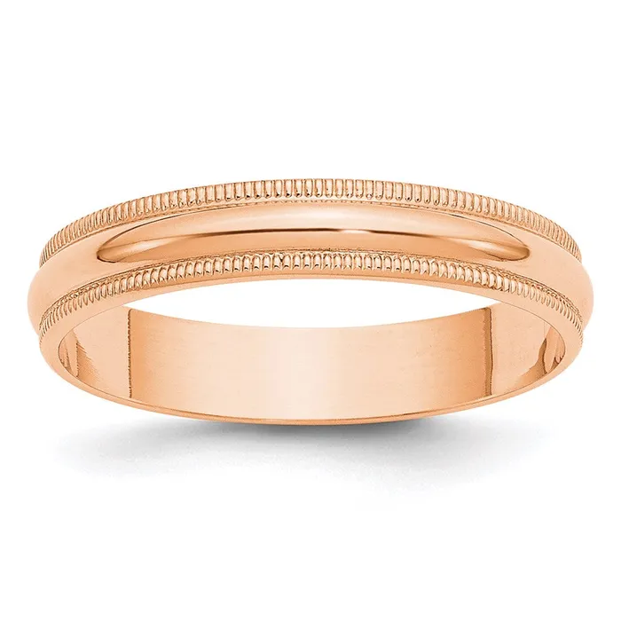 Rings Goldia Solid 10K Yellow Gold Rose Gold 4mm Light Weight Milgrain Half Round MensWomens Wedding Band Ring Size 6 Rings Goldia Solid 10K Yellow Gold Rose Gold 4mm Light Weight Milgrain Half Round MensWomens Wedding Band Ring Size 6