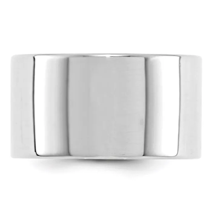 Rings Goldia Solid 14K White Gold 12mm Light Weight Flat MensWomens Wedding Band Ring Size 105 Rings Goldia Solid 14K White Gold 12mm Light Weight Flat MensWomens Wedding Band Ring Size 105