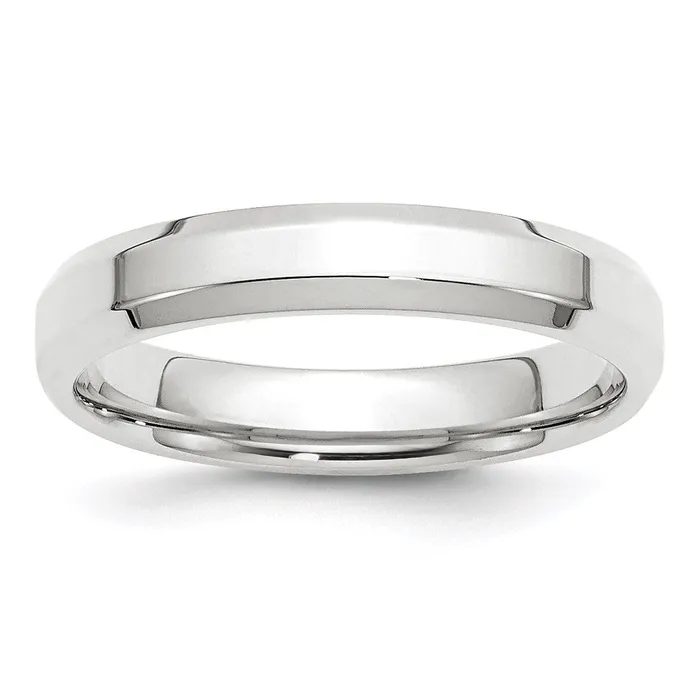 Rings Goldia Solid 14K White Gold 4mm Bevel Edge Comfort Fit MensWomens Wedding Band Ring Size 9 Rings Goldia Solid 14K White Gold 4mm Bevel Edge Comfort Fit MensWomens Wedding Band Ring Size 9