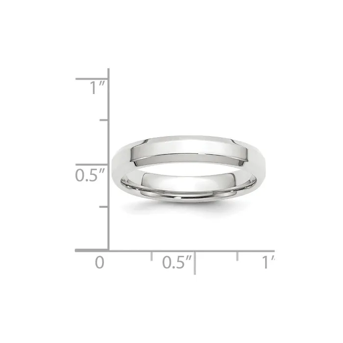 Rings Goldia Solid 14K White Gold 4mm Bevel Edge Comfort Fit MensWomens Wedding Band Ring Size 9 Rings Goldia Solid 14K White Gold 4mm Bevel Edge Comfort Fit MensWomens Wedding Band Ring Size 9