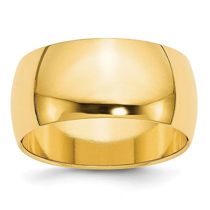 Rings Goldia Solid 14K Yellow Gold 10mm Half Round MensWomens Wedding Band Ring Size 85 Rings Goldia Solid 14K Yellow Gold 10mm Half Round MensWomens Wedding Band Ring Size 85
