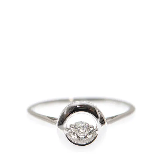 Rings Original New J Collection Ring W Diamond 1 Rddi 013 Ct18kw 252 Gm 013ct eu52 18kt White Gold Silver JMS always