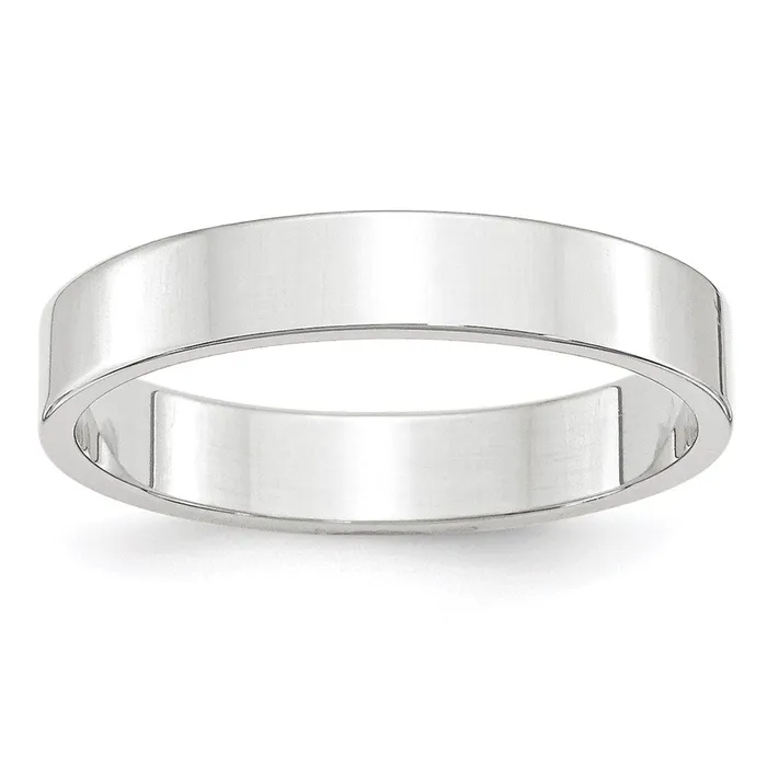 Rings Solid 10K White Gold 4mm Light Weight Flat MensWomens Wedding Band Ring Size 9 Goldia Rings Solid 10K White Gold 4mm Light Weight Flat MensWomens Wedding Band Ring Size 9 Goldia