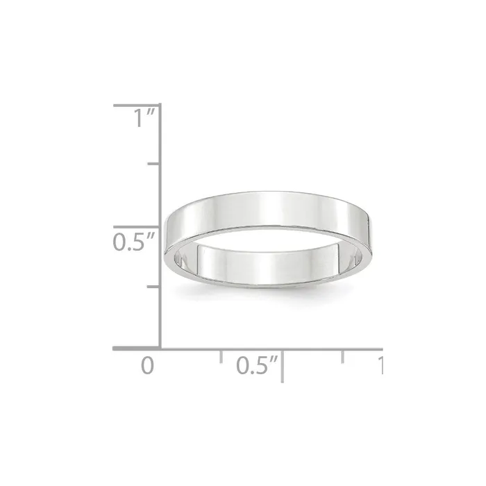Rings Solid 10K White Gold 4mm Light Weight Flat MensWomens Wedding Band Ring Size 9 Goldia Rings Solid 10K White Gold 4mm Light Weight Flat MensWomens Wedding Band Ring Size 9 Goldia