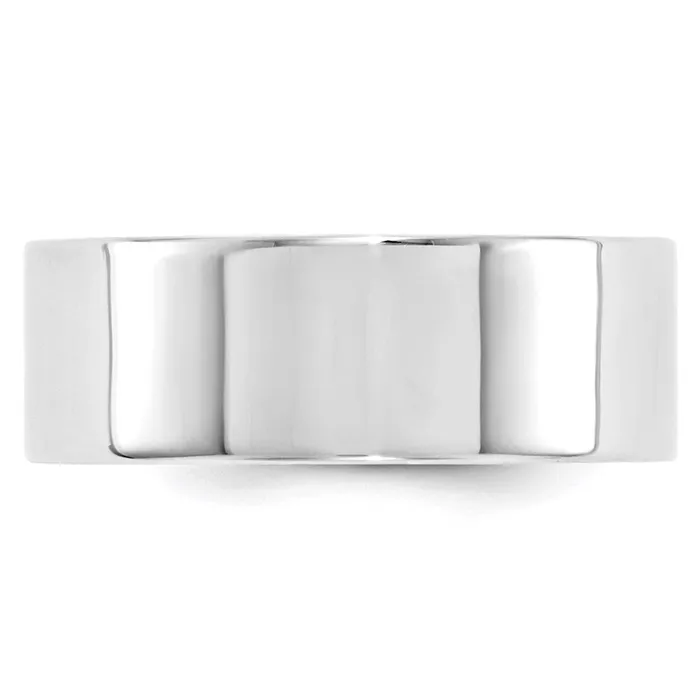 Solid 10K White Gold 8mm Standard Flat Comfort Fit MensWomens Wedding Band Ring Size 75 Goldia Rings Solid 10K White Gold 8mm Standard Flat Comfort Fit MensWomens Wedding Band Ring Size 75 Goldia Rings