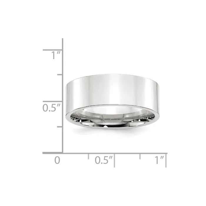 Solid 10K White Gold 8mm Standard Flat Comfort Fit MensWomens Wedding Band Ring Size 75 Goldia Rings Solid 10K White Gold 8mm Standard Flat Comfort Fit MensWomens Wedding Band Ring Size 75 Goldia Rings