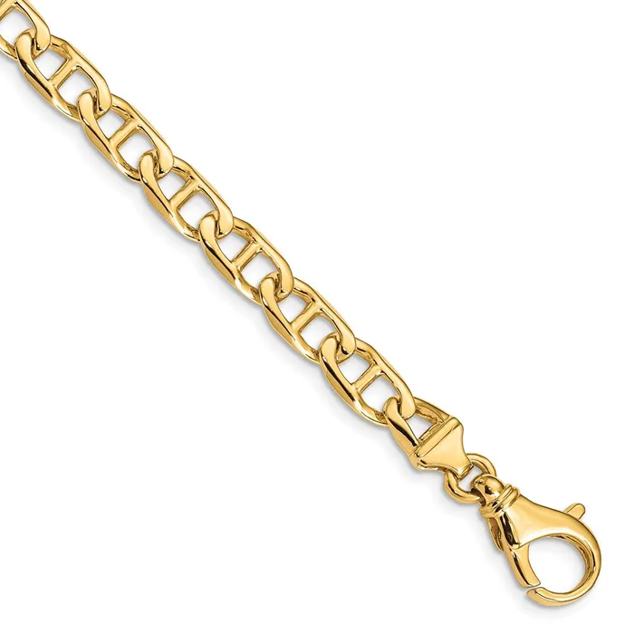 Solid 14K Yellow Gold 22 inch 65mm Hand Polished Fancy Link with Fancy Lobster Clasp Chain Necklace MDS Necklaces Solid 14K Yellow Gold 22 inch 65mm Hand Polished Fancy Link with Fancy Lobster Clasp Chain Necklace MDS Necklaces
