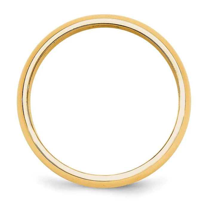 Solid 14K Yellow Gold 5mm Half Round MensWomens Wedding Band Ring Size 135 Goldia Rings Solid 14K Yellow Gold 5mm Half Round MensWomens Wedding Band Ring Size 135 Goldia Rings
