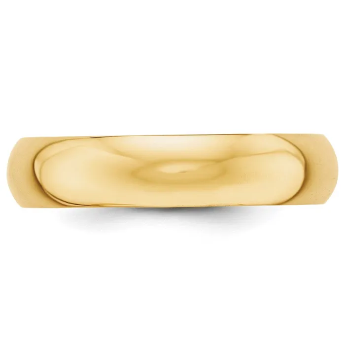 Solid 14K Yellow Gold 5mm Half Round MensWomens Wedding Band Ring Size 135 Goldia Rings Solid 14K Yellow Gold 5mm Half Round MensWomens Wedding Band Ring Size 135 Goldia Rings