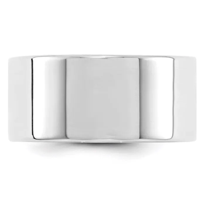 Solid 18K White Gold 10mm Light Weight Flat MensWomens Wedding Band Ring Size 115 Goldia Rings Solid 18K White Gold 10mm Light Weight Flat MensWomens Wedding Band Ring Size 115 Goldia Rings