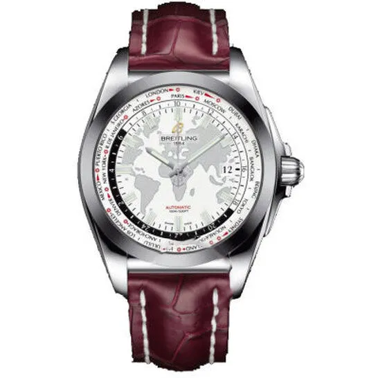Watches JMS always Original Breitling Galactic Unitime Antarctica White Dial Burgundy Leather Mens Watch WB3510U0A777BGCT Watches JMS always Original Breitling Galactic Unitime Antarctica White Dial Burgundy Leather Mens Watch WB3510U0A777BGCT