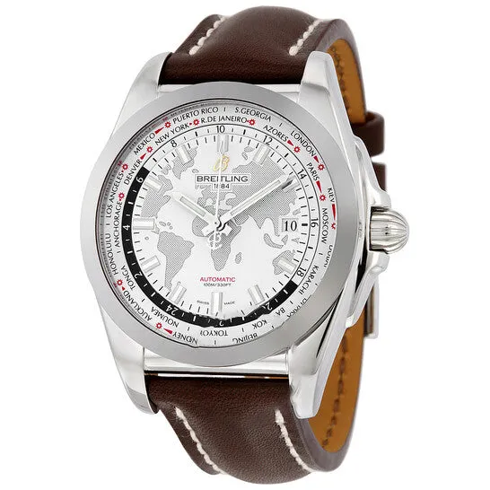 Watches JMS always Original Breitling Galactic Unitime White Dial Dark Brown Leather Mens Watch WB3510U0A777DBRLT Watches JMS always Original Breitling Galactic Unitime White Dial Dark Brown Leather Mens Watch WB3510U0A777DBRLT
