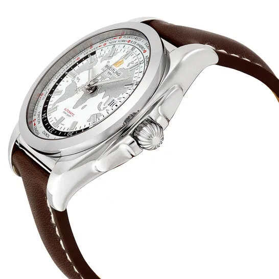 Watches JMS always Original Breitling Galactic Unitime White Dial Dark Brown Leather Mens Watch WB3510U0A777DBRLT Watches JMS always Original Breitling Galactic Unitime White Dial Dark Brown Leather Mens Watch WB3510U0A777DBRLT