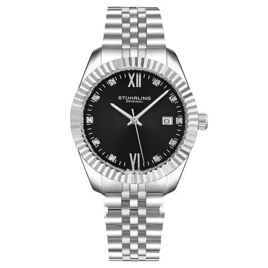 Watches JMS always Original Stuhrling Original Symphony Quartz Black Dial Ladies Watch M17178 Watches JMS always Original Stuhrling Original Symphony Quartz Black Dial Ladies Watch M17178