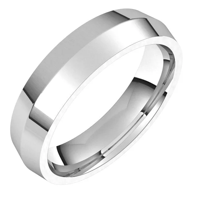 18K White Gold 5 mm Knife Edge Comfort Fit Wedding Band TreasureFineJewelers Rings 18K White Gold 5 mm Knife Edge Comfort Fit Wedding Band TreasureFineJewelers Rings