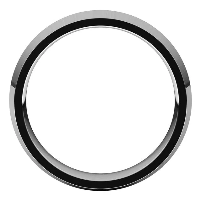 18K White Gold 5 mm Knife Edge Comfort Fit Wedding Band TreasureFineJewelers Rings