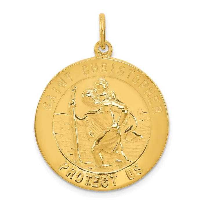 24k Goldplated Sterling Silver St Christopher Medal TreasureFineJewelers Rings 24k Goldplated Sterling Silver St Christopher Medal TreasureFineJewelers Rings