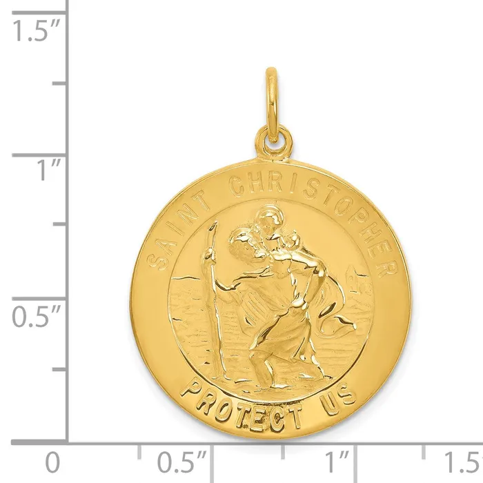 24k Goldplated Sterling Silver St Christopher Medal TreasureFineJewelers Rings