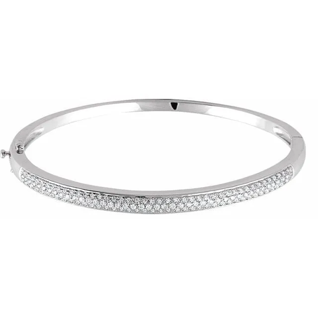 Bracelets 14K White Gold 1 CTW Natural Diamond Pav Bracelet TreasureFineJewelers Bracelets 14K White Gold 1 CTW Natural Diamond Pav Bracelet TreasureFineJewelers