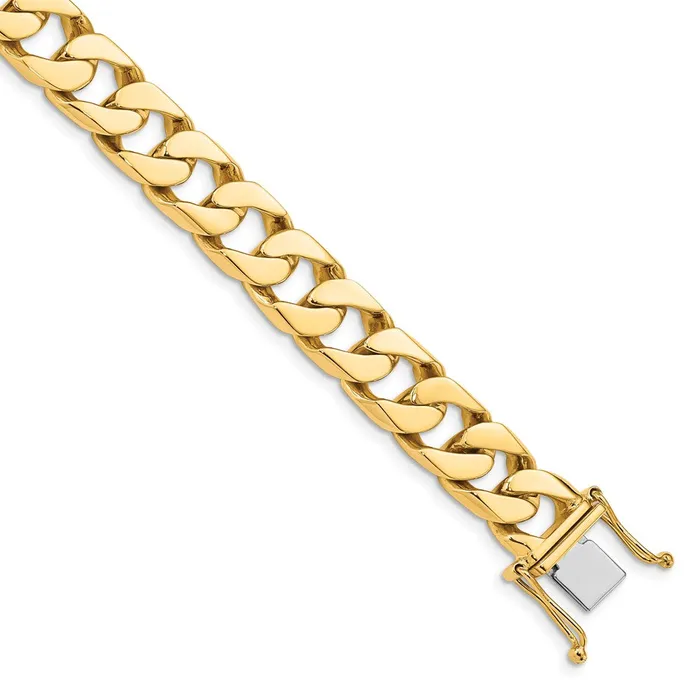 Bracelets TreasureFineJewelers 14K 8 inch 106mm Hand Polished Flat Beveled Curb Link with Box Catch Clasp Bracelet Bracelets TreasureFineJewelers 14K 8 inch 106mm Hand Polished Flat Beveled Curb Link with Box Catch Clasp Bracelet