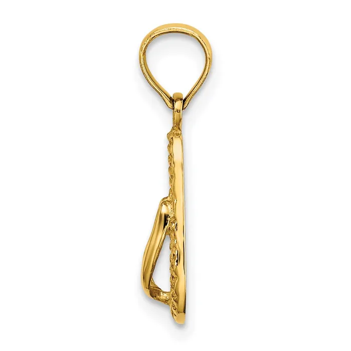 Charm Necklaces TreasureFineJewelers 14K 3D REHOBOTH Single Flipflop Charm Charm Necklaces TreasureFineJewelers 14K 3D REHOBOTH Single Flipflop Charm