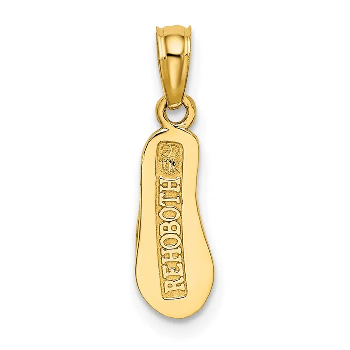Charm Necklaces TreasureFineJewelers 14K 3D REHOBOTH Single Flipflop Charm