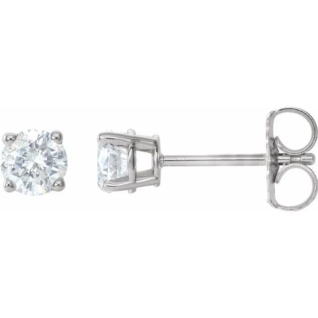 Earrings TreasureFineJewelers 14K White 34 CTW Diamond Earrings