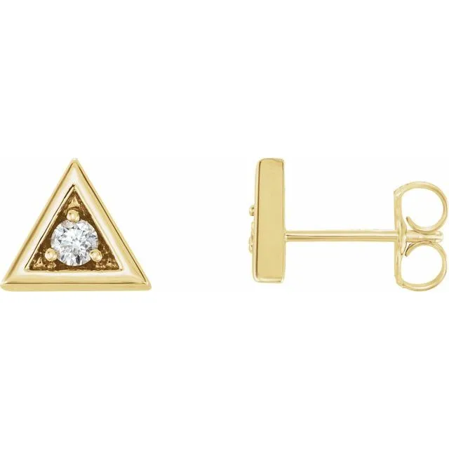 Earrings TreasureFineJewelers 14K Yellow 18 CTW Diamond Triangle Earrings Earrings TreasureFineJewelers 14K Yellow 18 CTW Diamond Triangle Earrings