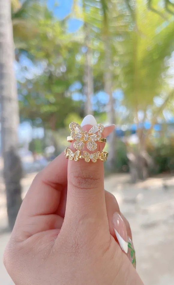 MP Jewelry Rings Diamond Butterfly Ring