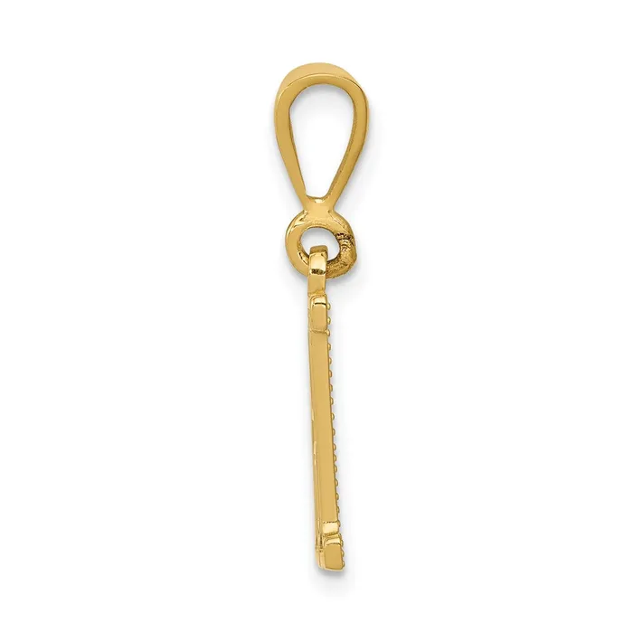 Necklaces 10k Yellow Gold Initial H Pendant TreasureFineJewelers