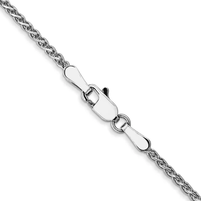 Necklaces Leslies 14K White Gold 14mm Solid DC Spiga Chain TreasureFineJewelers
