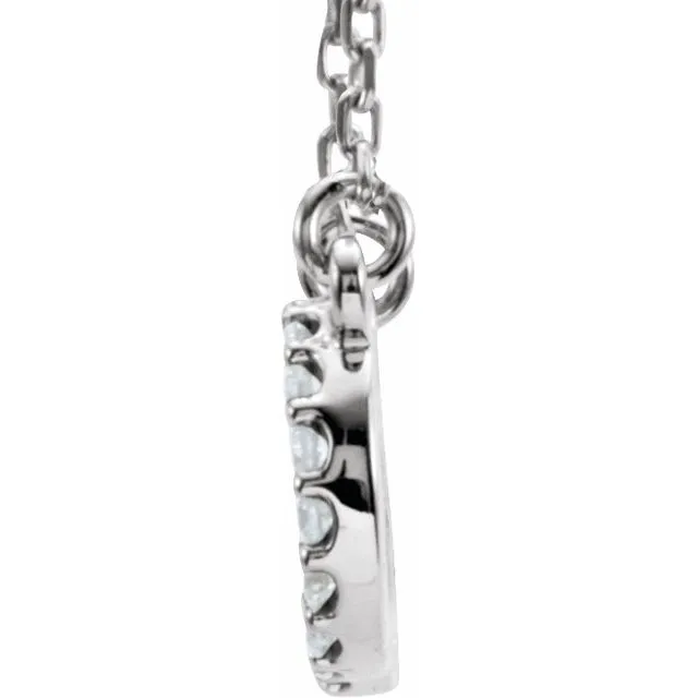 Necklaces TreasureFineJewelers 14K White 16 CTW Diamond Infinity 17 Necklace