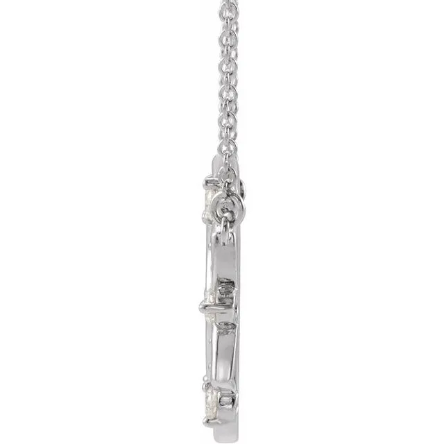 Necklaces TreasureFineJewelers 14K White Gold 14 CTW Natural Diamond 18 Necklace
