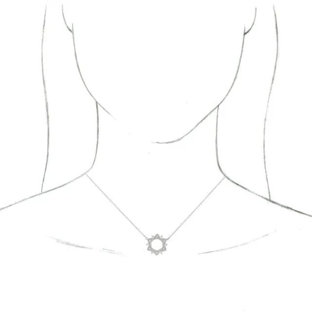 Necklaces TreasureFineJewelers 14K White Gold 14 CTW Natural Diamond 18 Necklace