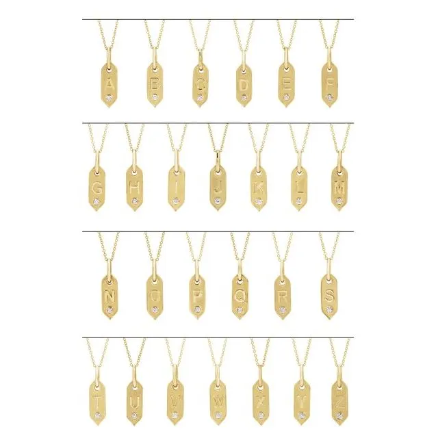 Necklaces TreasureFineJewelers 14K Yellow Gold Initial E 05 CT Natural Diamond 1618 Necklace