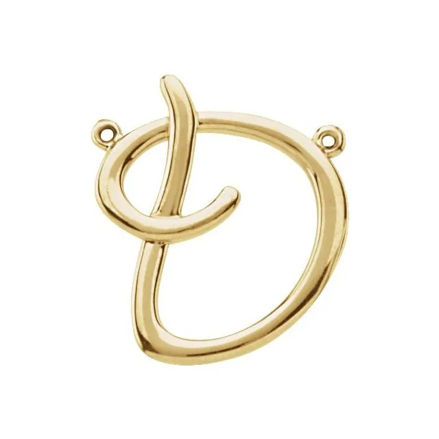 Necklaces TreasureFineJewelers 14K Yellow Gold Script Initial D Necklace Center Necklaces TreasureFineJewelers 14K Yellow Gold Script Initial D Necklace Center