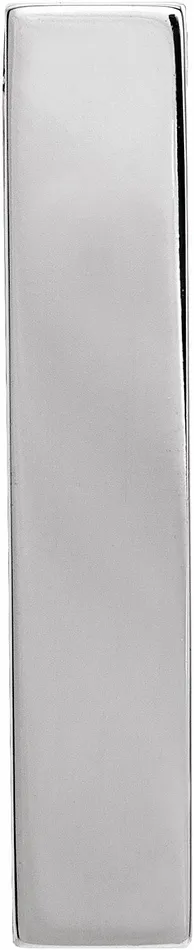 Necklaces TreasureFineJewelers Sterling Silver 2463x497 mm Engravable Sculptural Bar Slide Pendant Necklaces TreasureFineJewelers Sterling Silver 2463x497 mm Engravable Sculptural Bar Slide Pendant